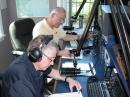 ARRL Headquarters Volunteer Skip Colton, W1FTE (rear) and ARRL Field Organization Supervisor Steve Ewald, WV1X, check into the national net from W1AW as part of the “Cascadia Rising” exercise. W1AW Station Manager Joe Carcia, NJ1Q, handled message traffic via Winlink.